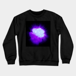 Realistic ultraviolet explosion with sparks and smoke Crewneck Sweatshirt